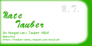 mate tauber business card
