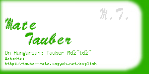 mate tauber business card